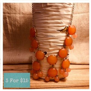 ORANGE & PEACH BAUBLE NECKLACE